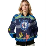 custom philadelphia 76ers spongebob playtime blue bomber jacket best selling