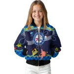 custom philadelphia 76ers spongebob playtime blue bomber jacket best selling