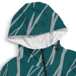 custom philadelphia eagles abstract streaks green windbreaker jacket best selling