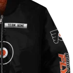 custom philadelphia flyers american flag skull black bomber jacket best selling