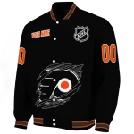 custom philadelphia flyers claw cut black varsity jacket best selling