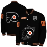 custom philadelphia flyers claw cut black varsity jacket best selling