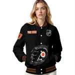 custom philadelphia flyers claw cut black varsity jacket best selling
