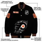 custom philadelphia flyers claw cut black varsity jacket best selling