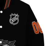 custom philadelphia flyers claw cut black varsity jacket best selling