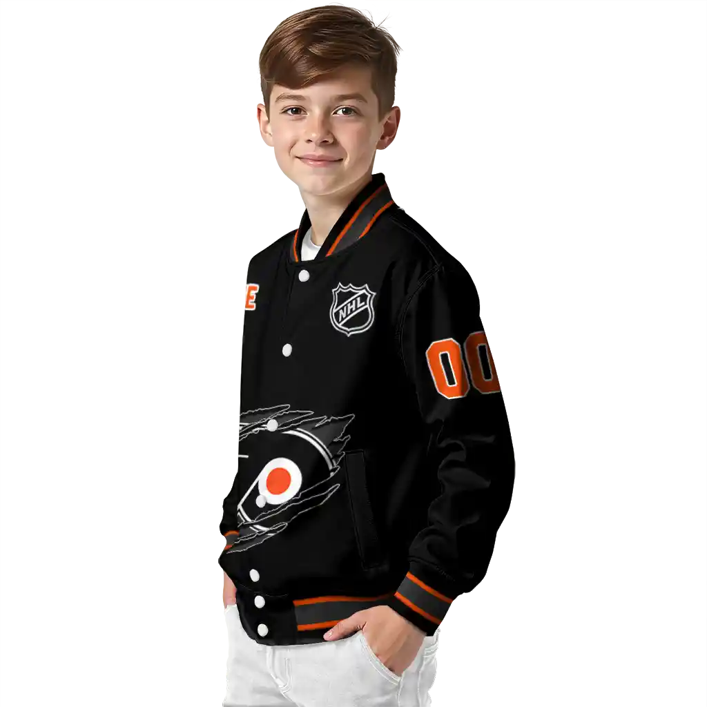 custom philadelphia flyers claw cut black varsity jacket trendy custom philadelphia flyers claw cut black varsity jacket trendy