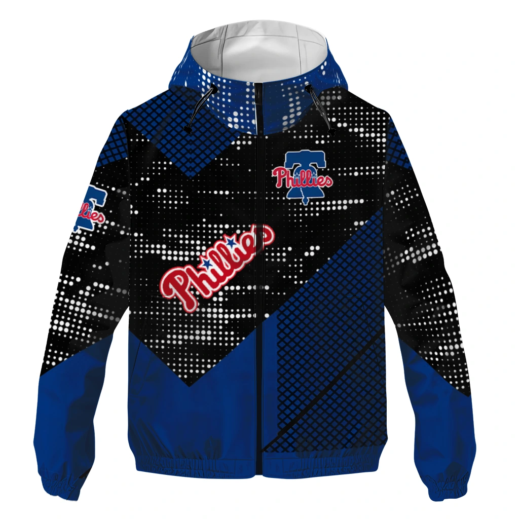 custom philadelphia phillies arrow matrix blue black windbreaker jacket best selling custom philadelphia phillies arrow matrix blue black windbreaker jacket best selling