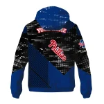 custom philadelphia phillies arrow matrix blue black windbreaker jacket best selling