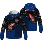 custom philadelphia phillies arrow matrix blue black windbreaker jacket best selling