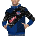 custom philadelphia phillies arrow matrix blue black windbreaker jacket best selling