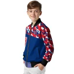 custom philadelphia phillies camouflage print blue bomber jacket best selling