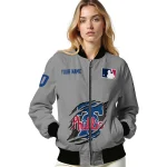 custom philadelphia phillies claw rend grey bomber jacket best selling