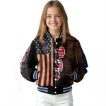 custom philadelphia phillies flag wood brown varsity jacket best selling