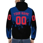 custom philadelphia phillies flame trim blue black windbreaker jacket best selling