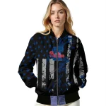 custom philadelphia phillies star stripes blue black bomber jacket best selling
