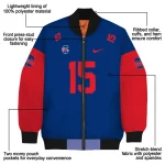 custom philadelphia phillies team patch blue bomber jacket best selling