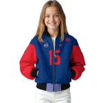 custom philadelphia phillies team patch blue bomber jacket best selling