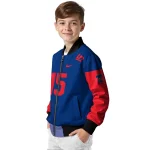 custom philadelphia phillies team patch blue bomber jacket best selling