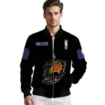 custom phoenix suns claw edge black bomber jacket best selling
