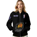 custom phoenix suns claw edge black bomber jacket best selling