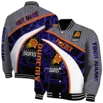 custom phoenix suns electric flash purple varsity jacket best selling