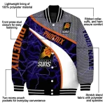 custom phoenix suns electric flash purple varsity jacket best selling