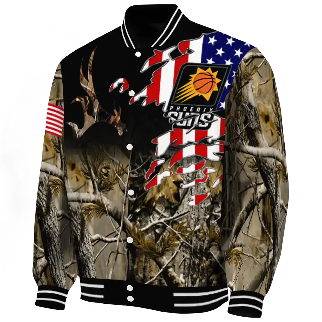 custom phoenix suns patriot deer camouflage varsity jacket best selling custom phoenix suns patriot deer camouflage varsity jacket best selling