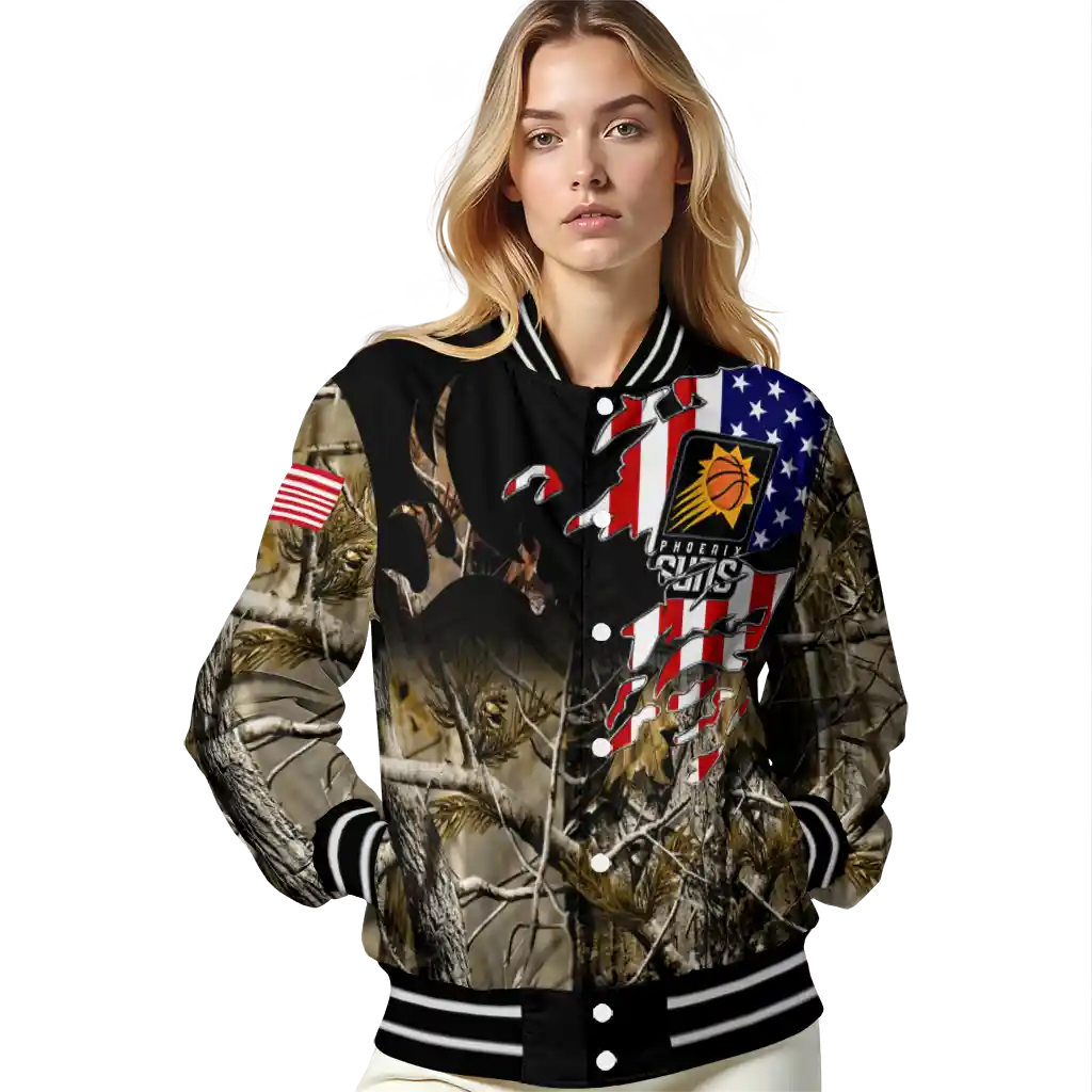 custom phoenix suns patriot deer camouflage varsity jacket latest model custom phoenix suns patriot deer camouflage varsity jacket latest model