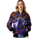 custom phoenix suns skull horde purple bomber jacket best selling