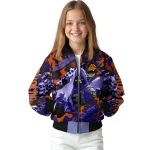 custom phoenix suns skull horde purple bomber jacket best selling