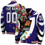custom phoenix suns stars and stripes slashes purple varsity jacket best selling
