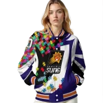 custom phoenix suns stars and stripes slashes purple varsity jacket best selling