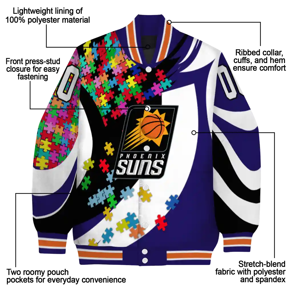 custom phoenix suns stars and stripes slashes purple varsity jacket new arrival custom phoenix suns stars and stripes slashes purple varsity jacket new arrival