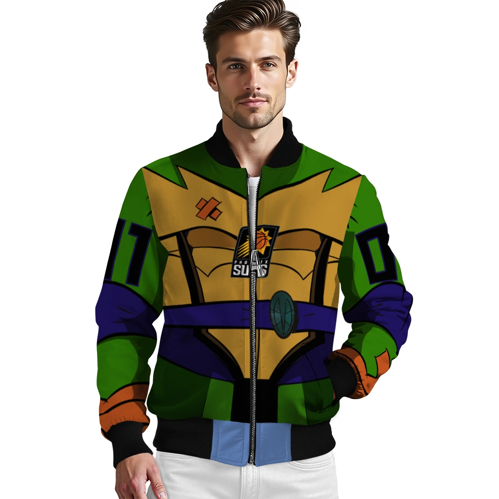 custom phoenix suns turtle armor bomber jacket high quality custom phoenix suns turtle armor bomber jacket high quality