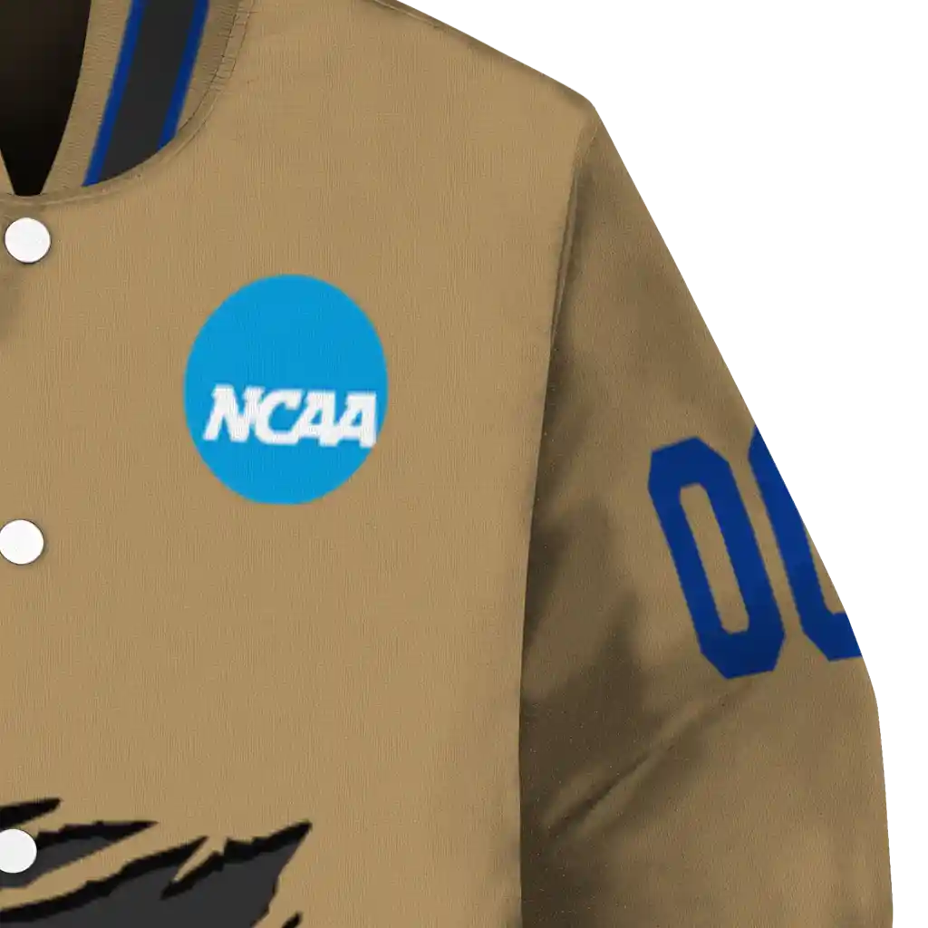 custom pittsburgh panthers claw effect beige varsity jacket premium grade custom pittsburgh panthers claw effect beige varsity jacket premium grade