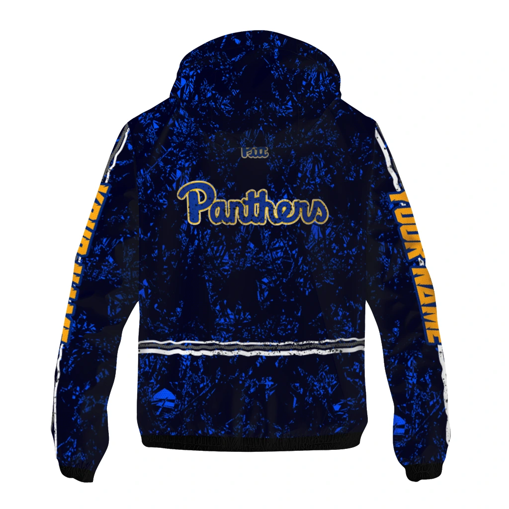 custom pittsburgh panthers shards cluster royal blue windbreaker jacket fashion forward custom pittsburgh panthers shards cluster royal blue windbreaker jacket fashion forward