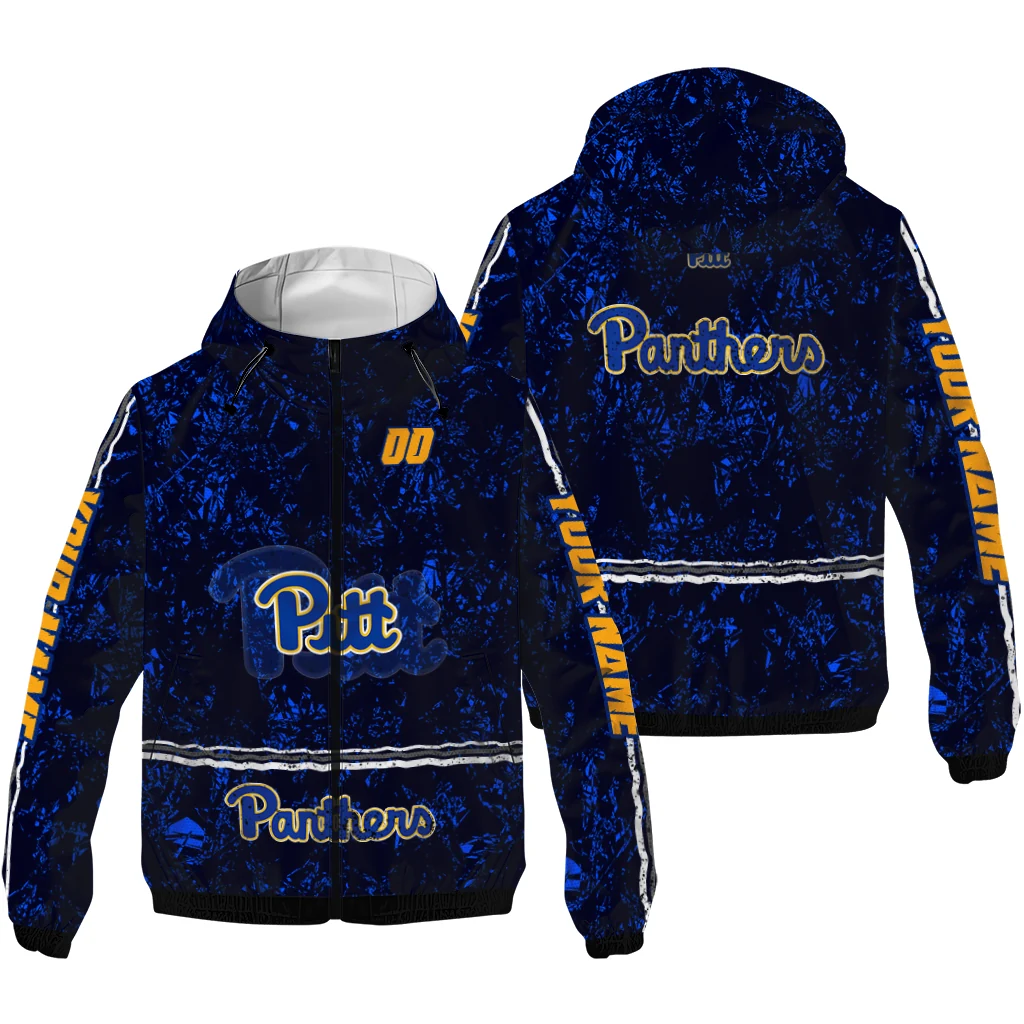 custom pittsburgh panthers shards cluster royal blue windbreaker jacket high quality custom pittsburgh panthers shards cluster royal blue windbreaker jacket high quality