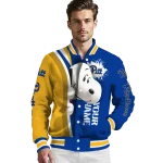 custom pittsburgh panthers snoopy head royal blue varsity jacket best selling