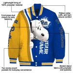 custom pittsburgh panthers snoopy head royal blue varsity jacket best selling