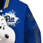 custom pittsburgh panthers snoopy head royal blue varsity jacket best selling