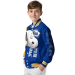 custom pittsburgh panthers snoopy head royal blue varsity jacket best selling