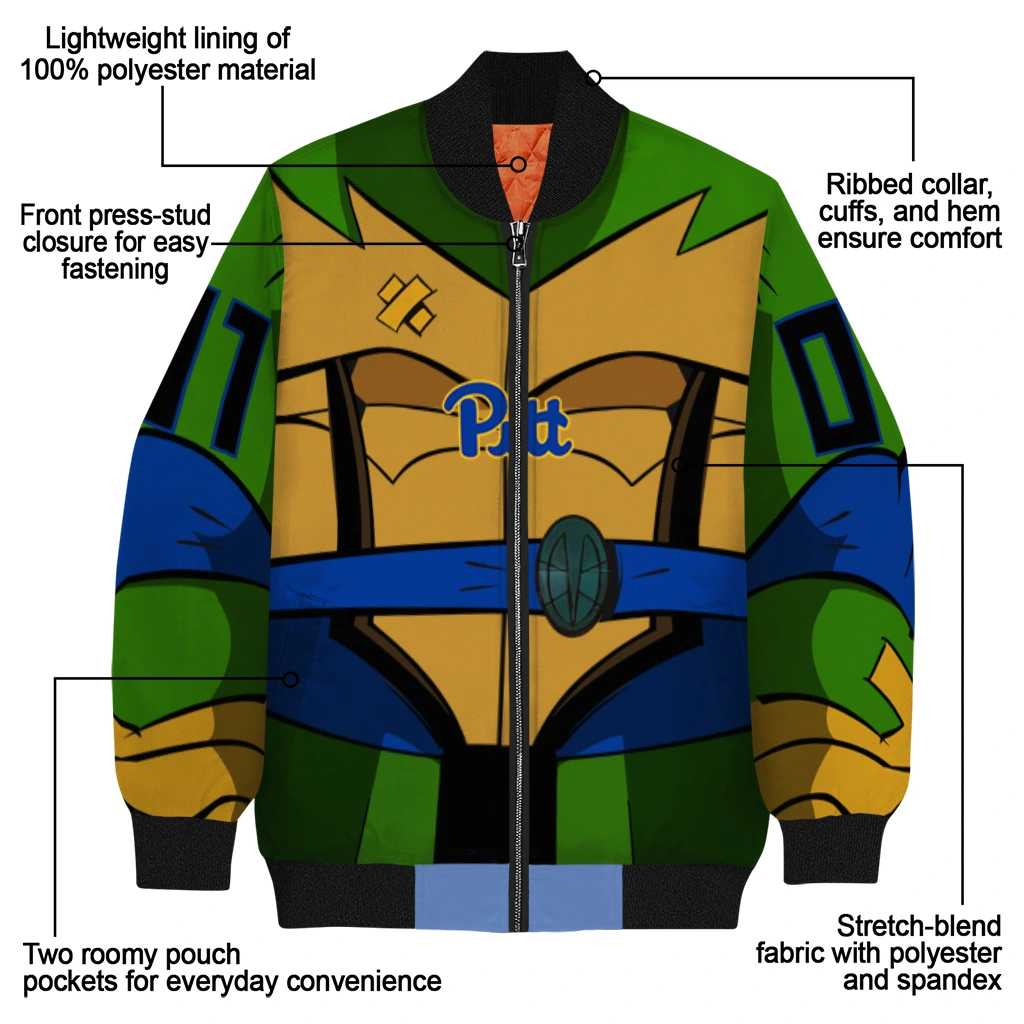 custom pittsburgh panthers turtle armor bomber jacket new arrival custom pittsburgh panthers turtle armor bomber jacket new arrival