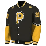 custom pittsburgh pirates chevron style black varsity jacket best selling