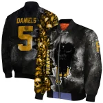 custom pittsburgh pirates skull cluster black bomber jacket best selling