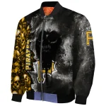 custom pittsburgh pirates skull cluster black bomber jacket best selling