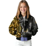 custom pittsburgh pirates skull cluster black bomber jacket best selling