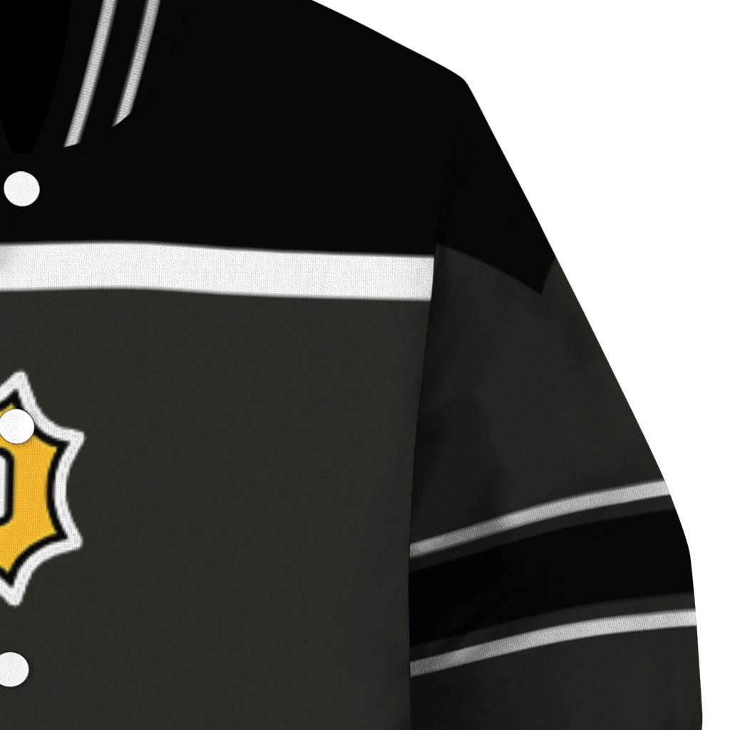 custom pittsburgh pirates stripe statement black varsity jacket premium grade custom pittsburgh pirates stripe statement black varsity jacket premium grade