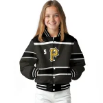 custom pittsburgh pirates stripe statement black varsity jacket best selling