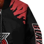 custom portland trail blazers burst splatter red bomber jacket best selling