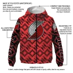 custom portland trail blazers trellis mesh red windbreaker jacket best selling